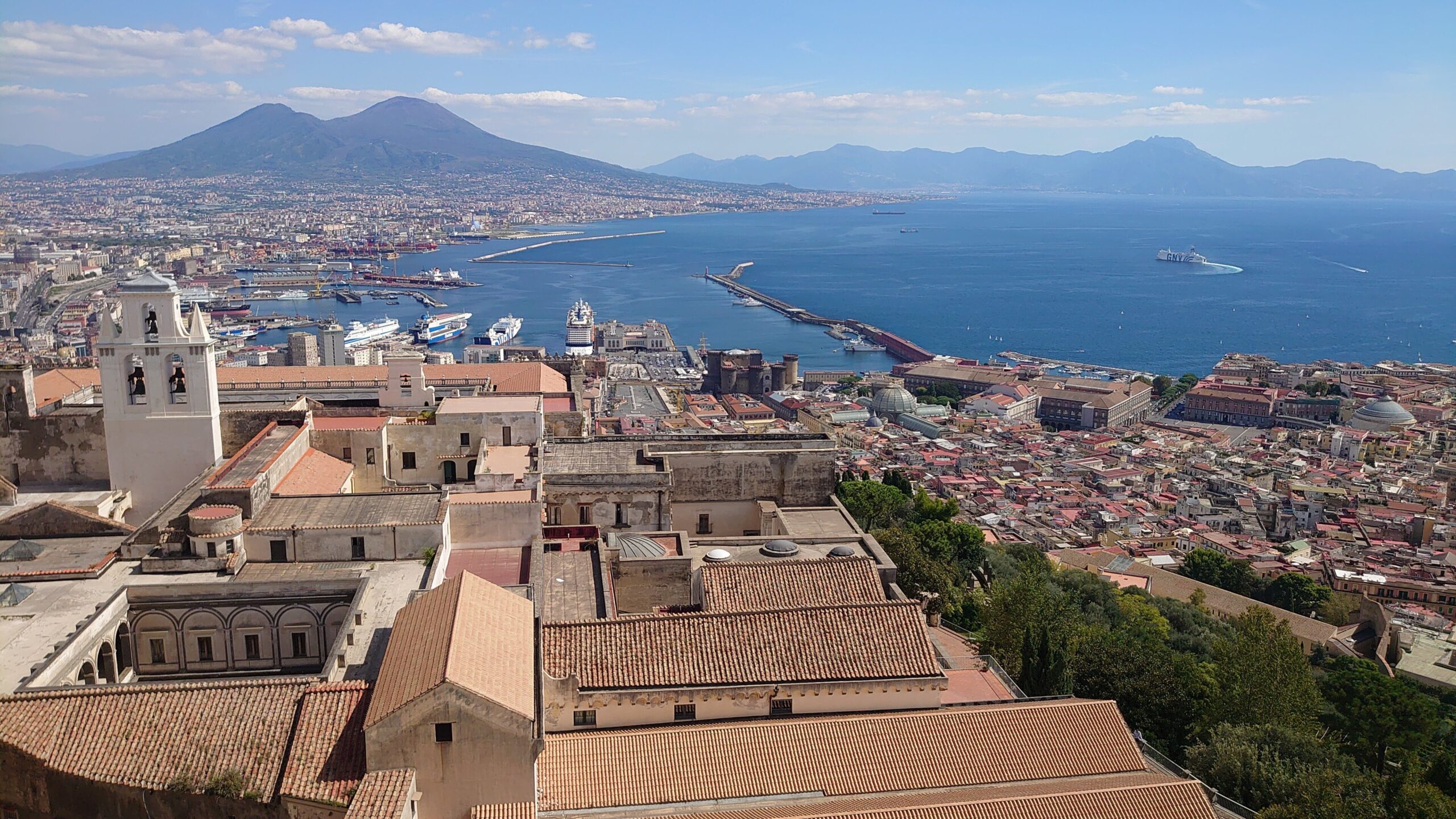 The Bay of Naples at dusk.