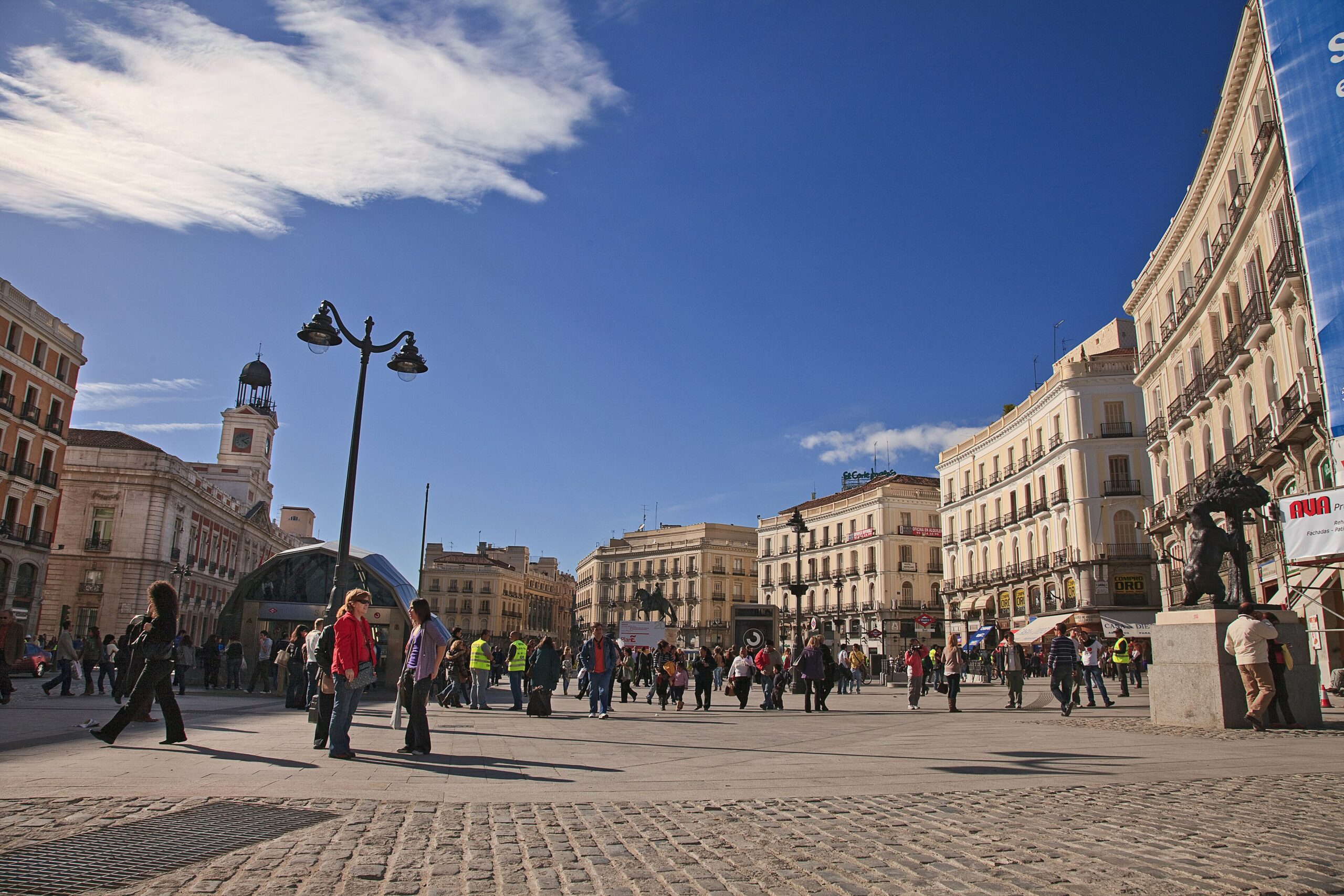 Bustling Puerta del Sol.