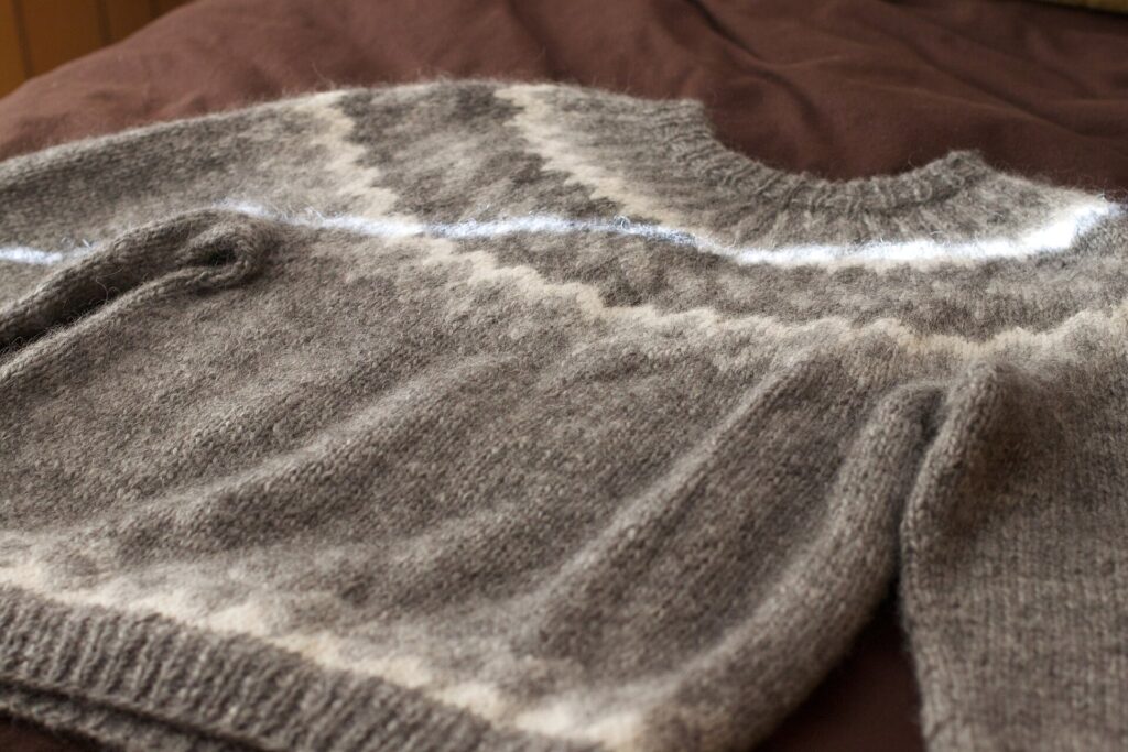 Traditional Icelandic lopapeysa wool sweaters like those sold in Reykjavik