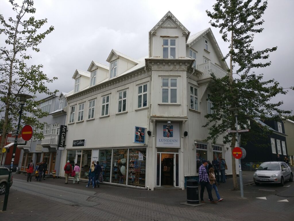 Laugavegur street in central Reykjavik near Kaldi Bar