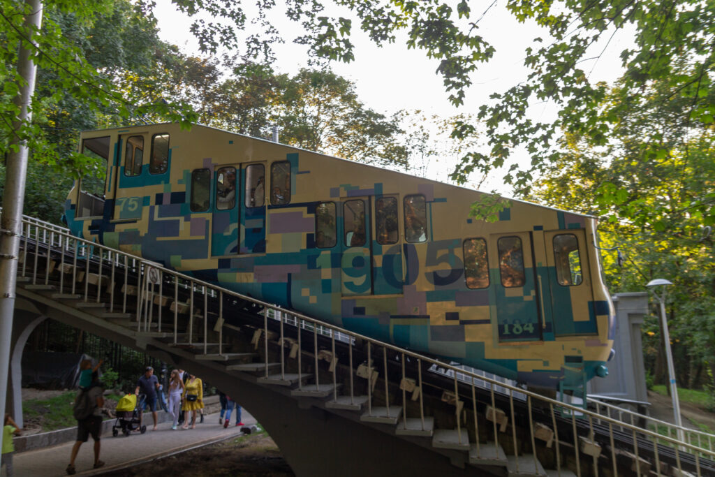 Kyiv funicular near Podil
