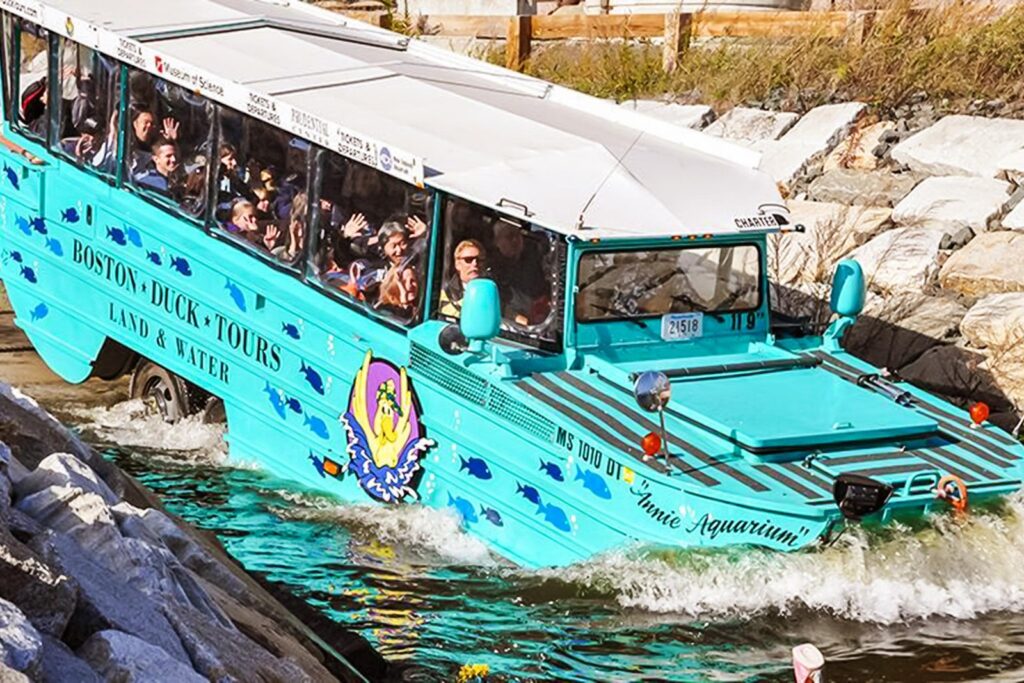 Boston Duck Tour amphibious vehicle in Boston Massachusetts