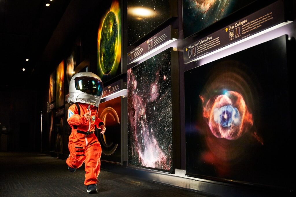 Museum of Science exhibit halls in Boston Massachusetts
