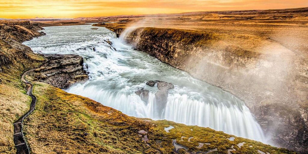 Gullfoss waterfall on a Golden Circle day tour from Reykjavik