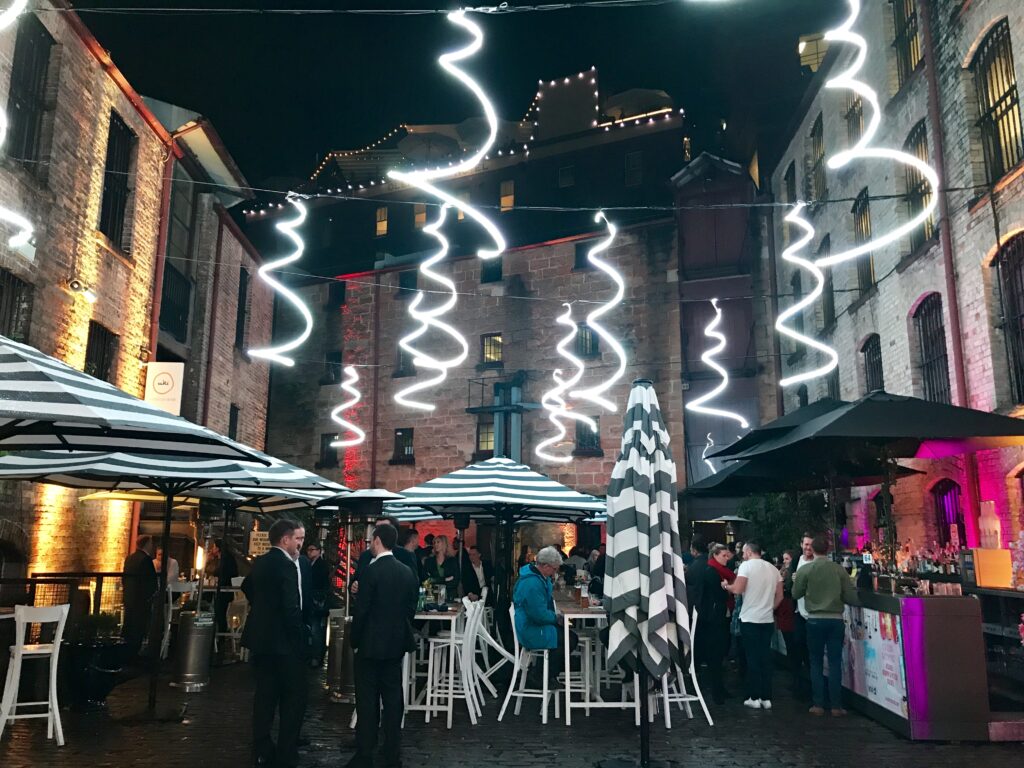Historic Argyle Street in The Rocks near the harbour in Sydney