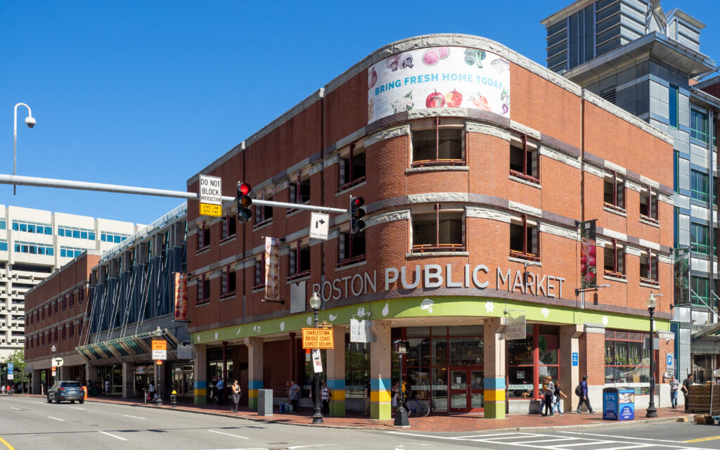 Boston Public Market indoor food hall in Boston Massachusetts