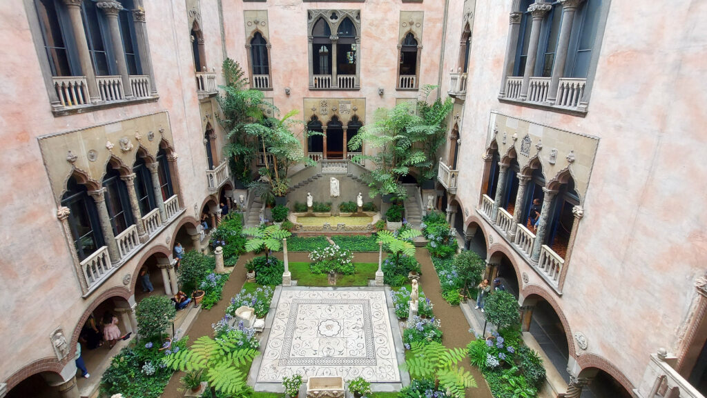Isabella Stewart Gardner Museum courtyard in Boston Massachusetts
