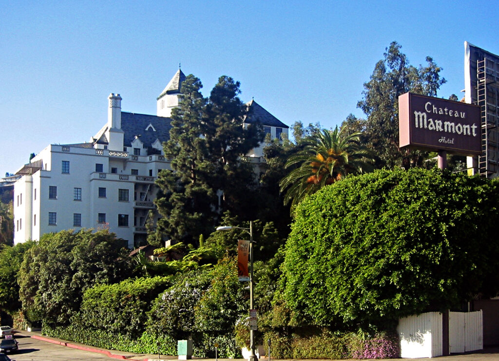 Chateau Marmont hotel on Sunset Boulevard Los Angeles California