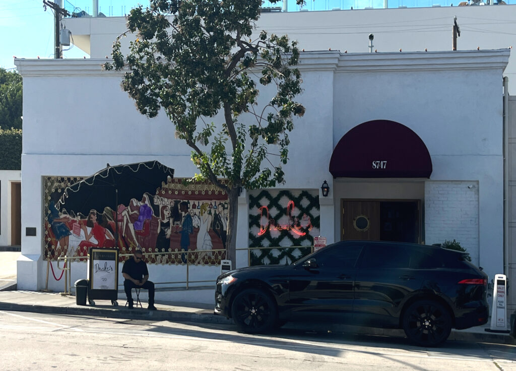 Melrose Avenue shopping street in Los Angeles California