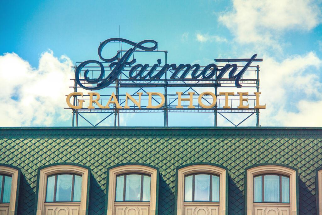 Fairmont Grand Hotel riverside in Kyiv