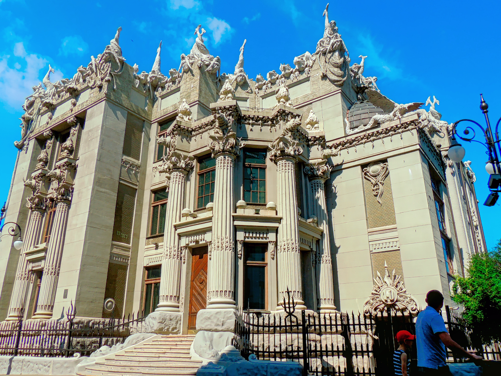 House with Chimaeras landmark in central Kyiv