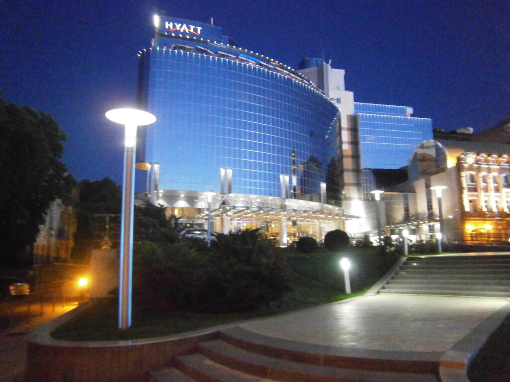 Hyatt Regency hotel exterior in Kyiv
