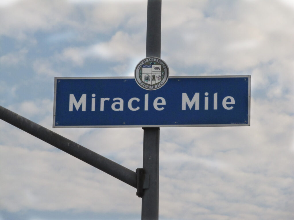 Miracle Mile district near La Brea Avenue in Los Angeles California