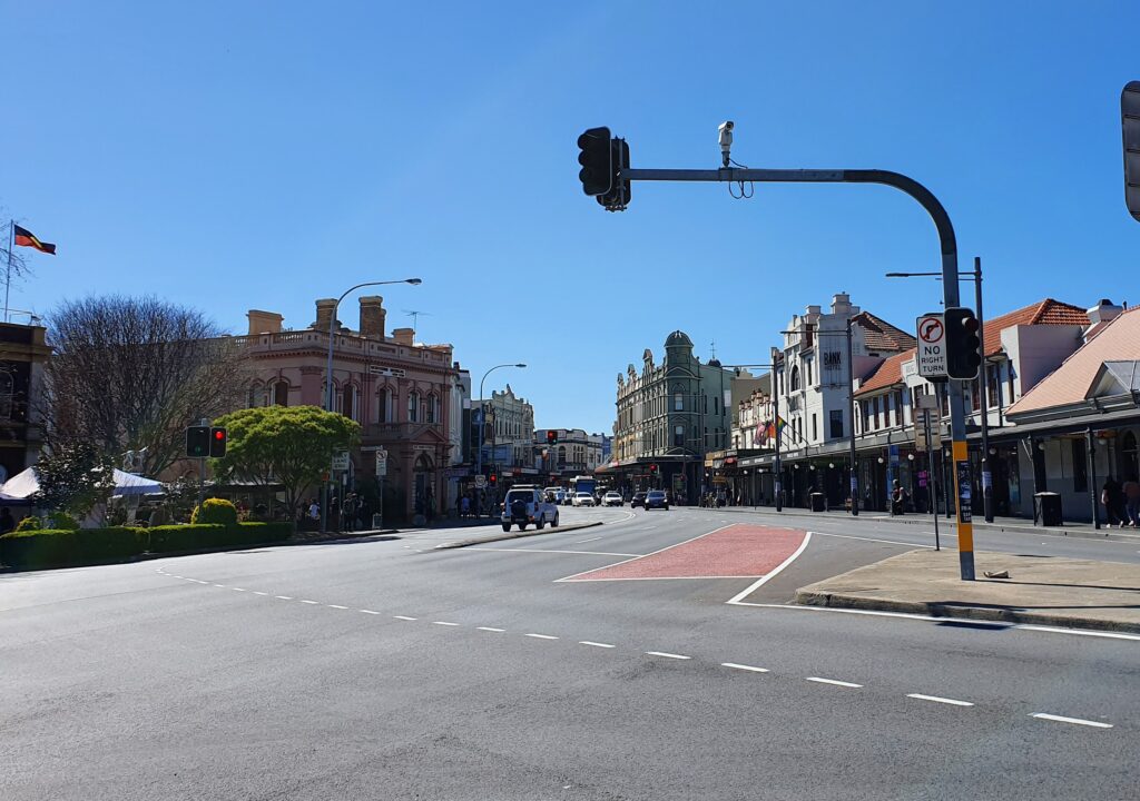 Shopfronts along King Street in Newtown in Sydney