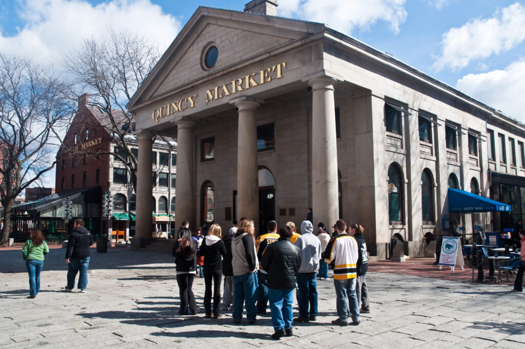 Quincy Market at Faneuil Hall Marketplace in Boston Massachusetts