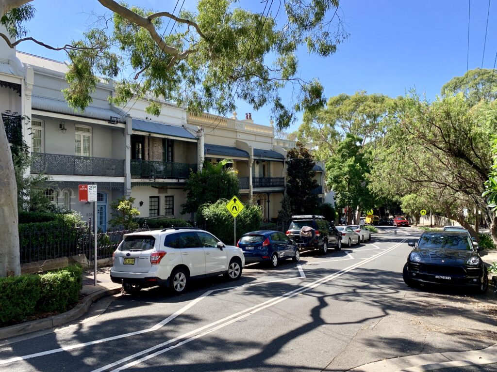 Heritage terrace houses in inner Sydney in Sydney
