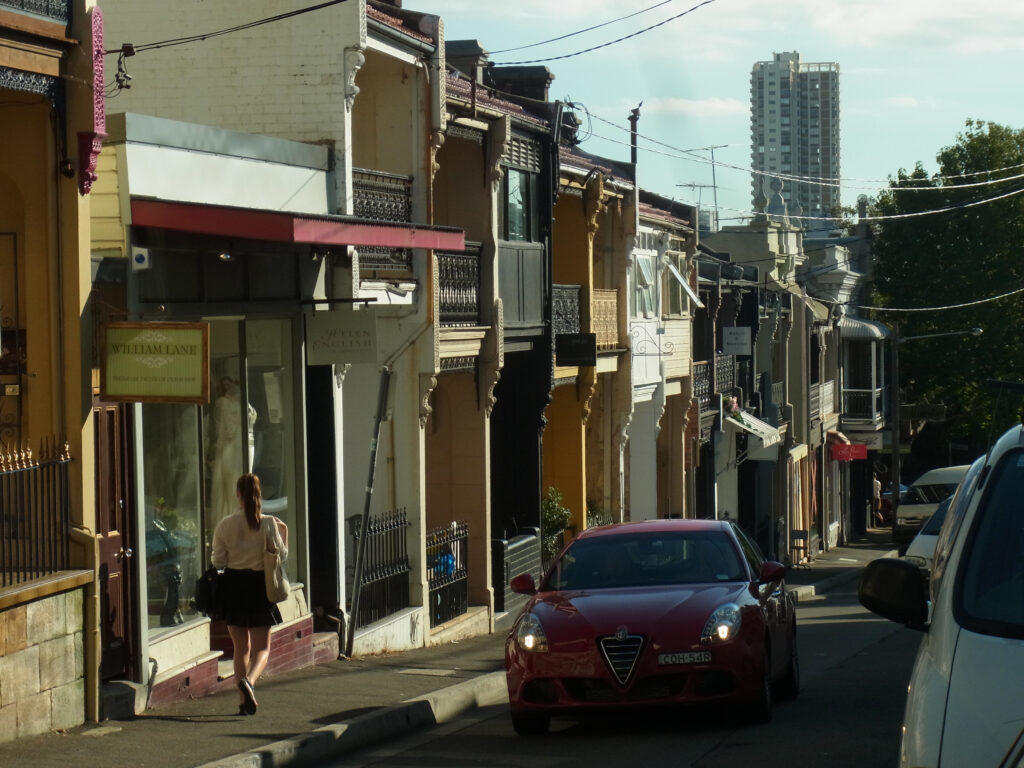 Boutique-lined William Street in Paddington in Sydney