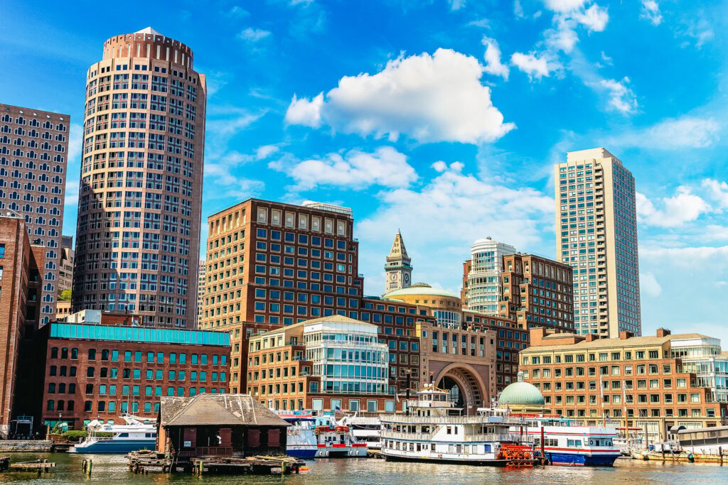 Historical sightseeing cruise on Boston Harbor in Massachusetts