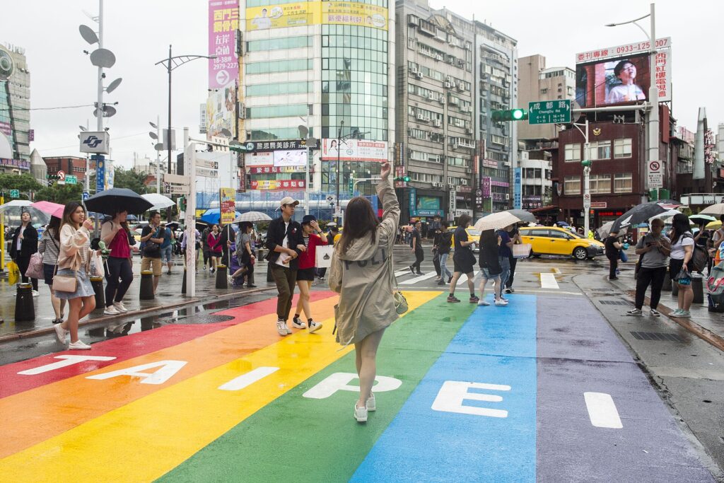 Ximending rainbow crossing 201910