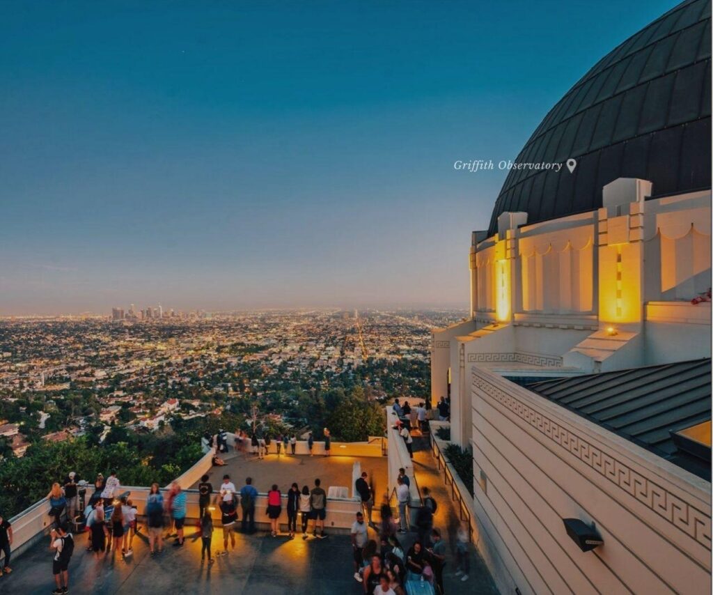 Evening city tour at Griffith Observatory in Los Angeles California