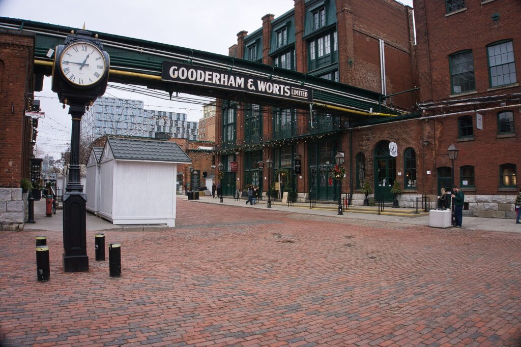 The historic Distillery District in Toronto