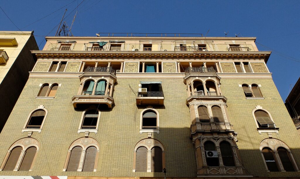 A historic building on Mohammed Farid street in downtown Cairo