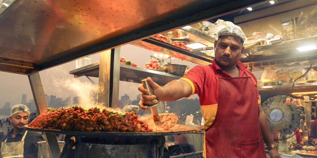 Mumbai street food vendor on an evening food tour