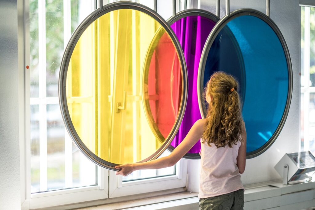 Interactive exhibits at the EXPERIMINTA science centre in Frankfurt