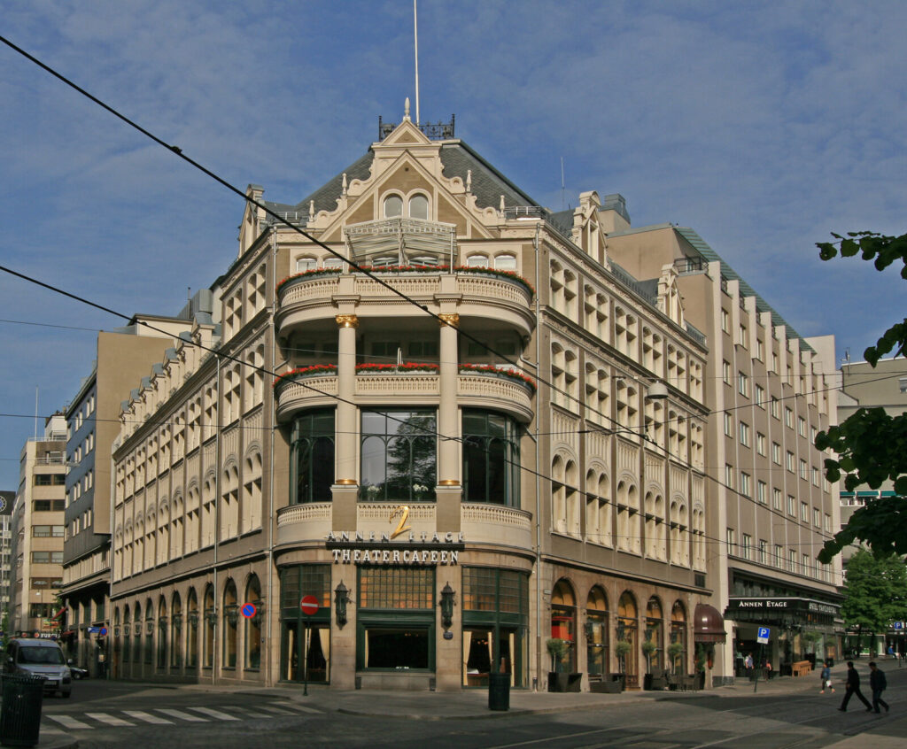 Historic Hotel Continental facade in central Oslo