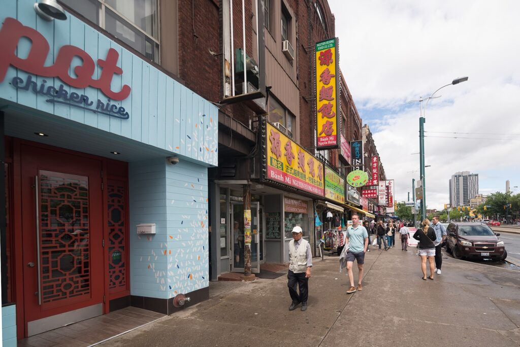 Shops in Kensington Market in Toronto