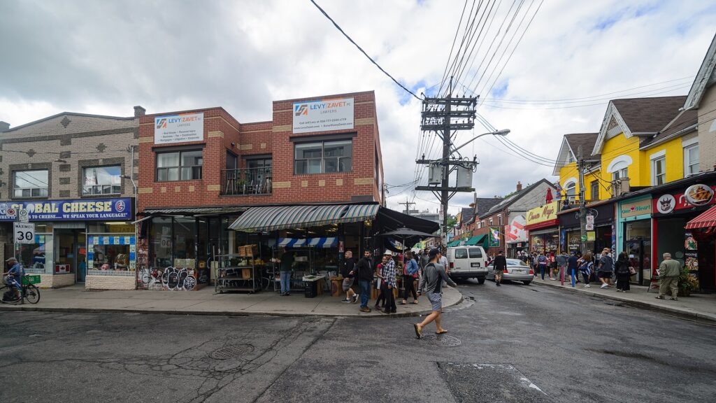 The colourful streets of Kensington Market in Toronto