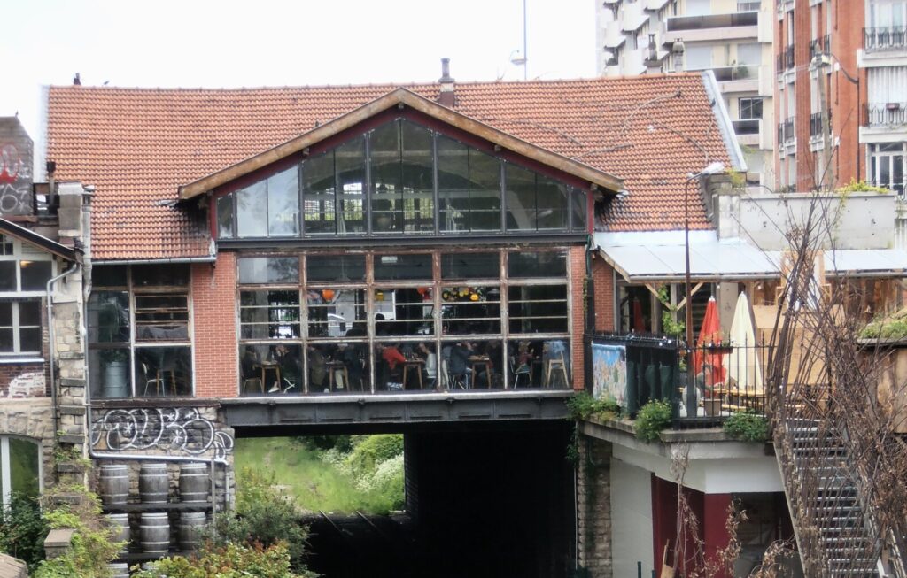 La Recyclerie eco-cafe in the former Gare Ornano railway station in Paris