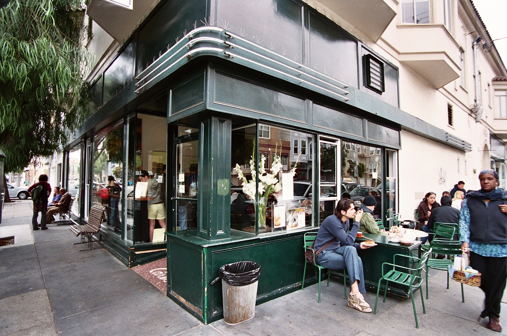 Tartine Bakery exterior in the Mission District, San Francisco
