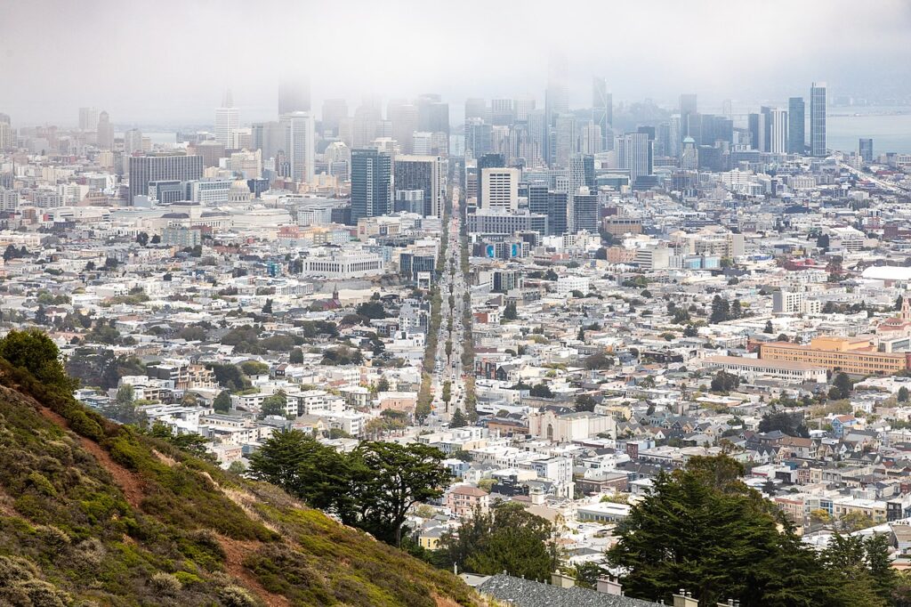 View of downtown San Francisco from Twin Peaks