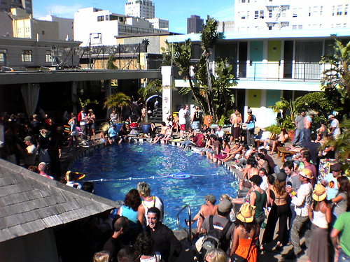 Phoenix Hotel pool in the Tenderloin, San Francisco