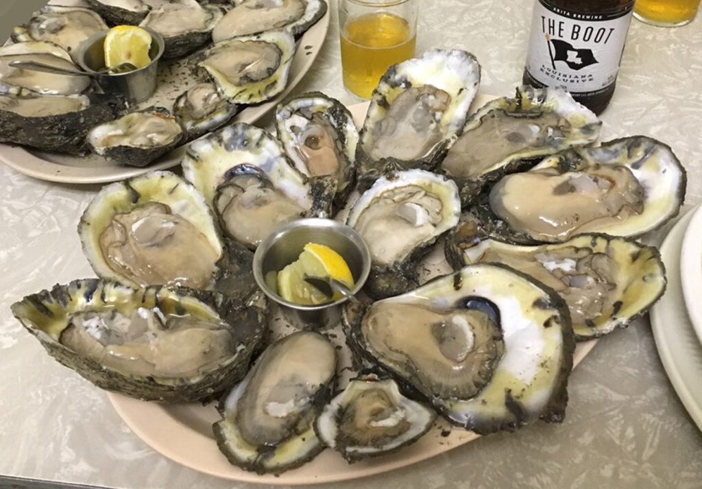 Fresh oysters at Casamento's Restaurant in Uptown New Orleans