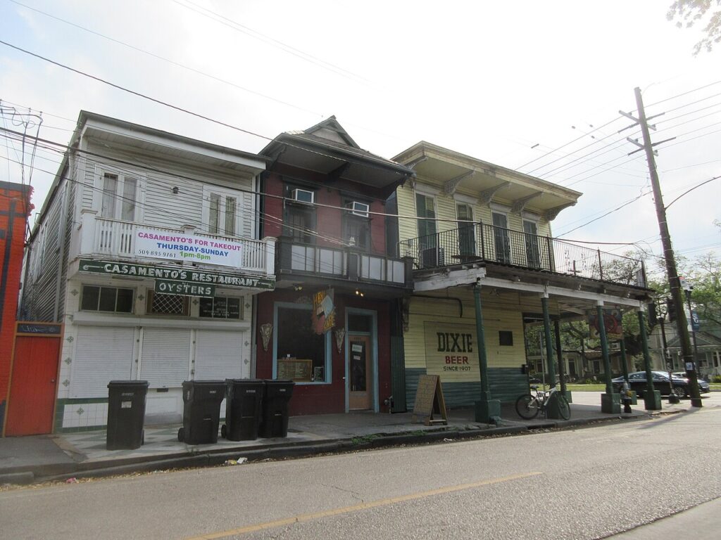 Shops along Magazine Street in Uptown New Orleans