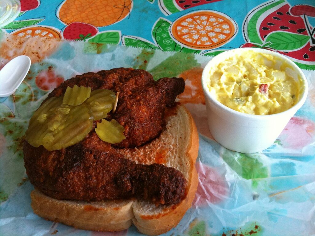 A serving of Nashville hot chicken from Prince's