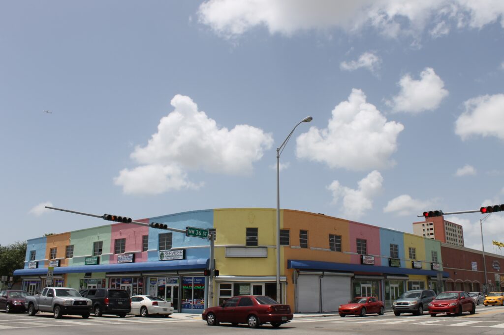 Street scene in the Allapattah neighborhood of Miami