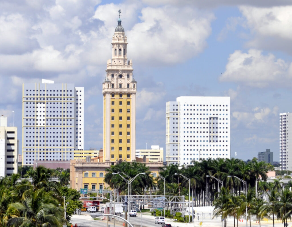 The historic Freedom Tower in downtown Miami