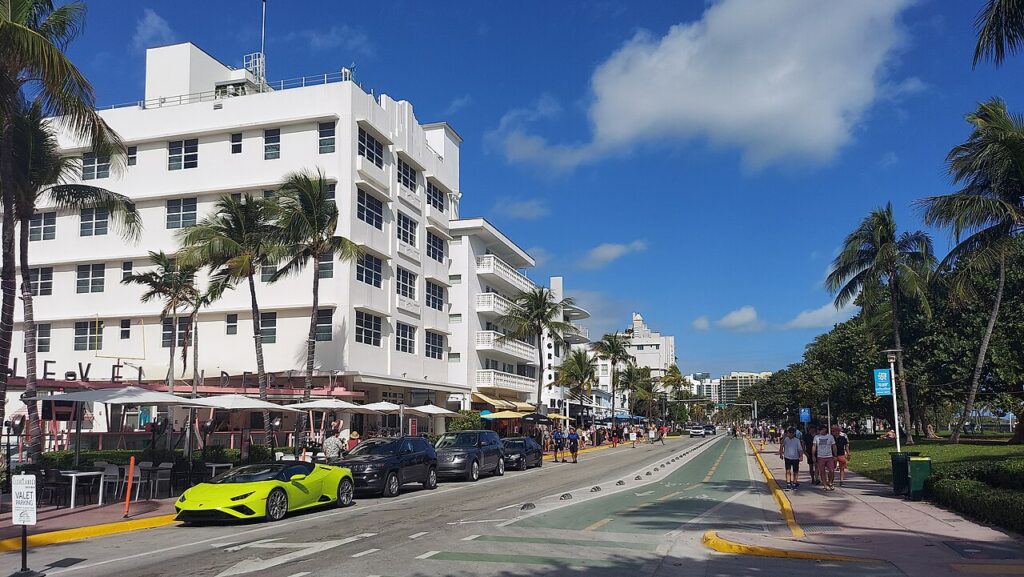 Ocean Drive in South Beach, Miami