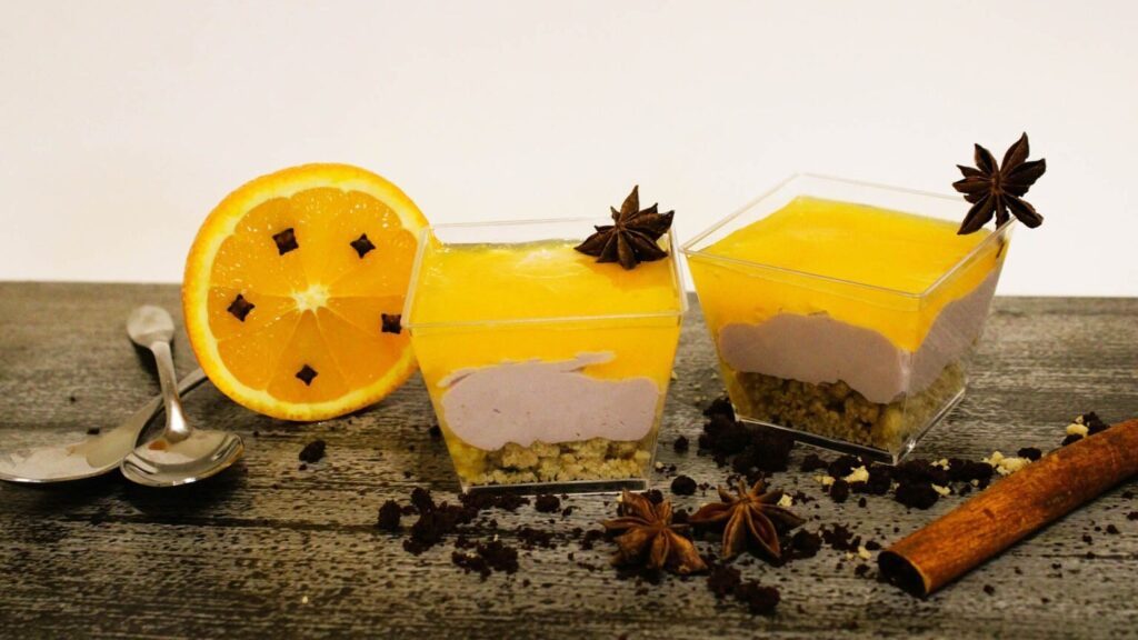 Signature layered dessert at Nem Adom Fel cafe in Budapest