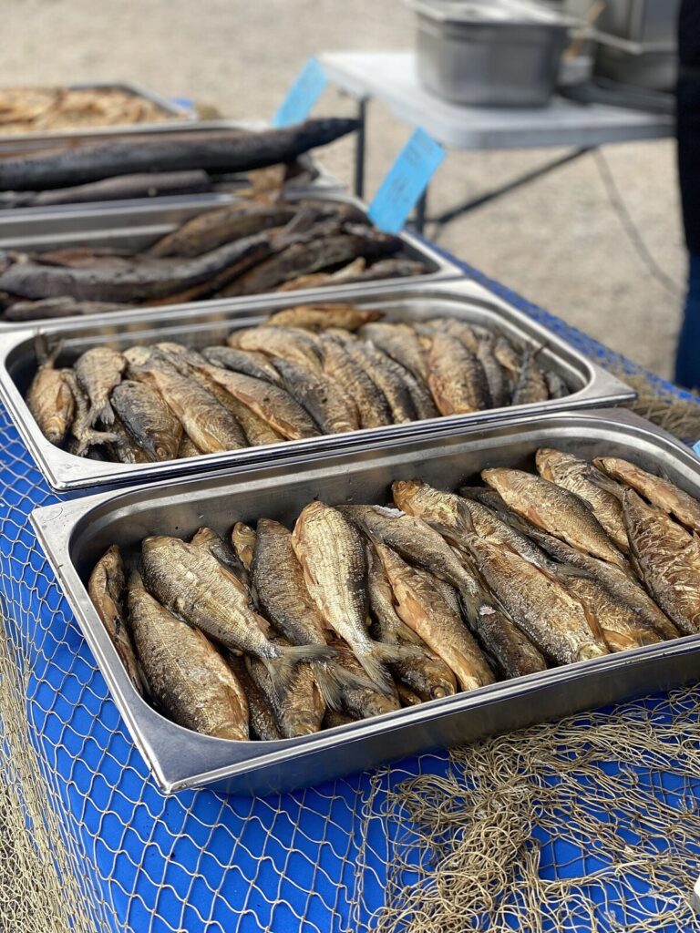 Parnu Market - Estonian smoked fish stall