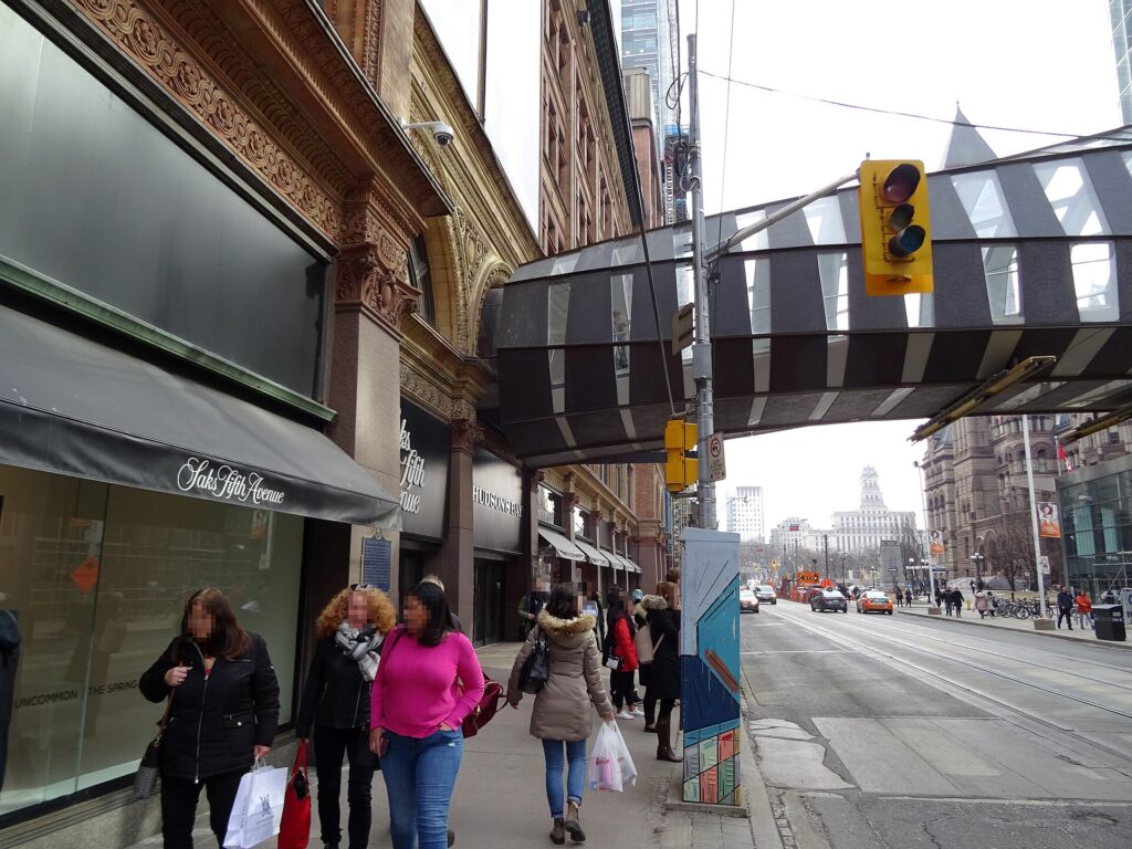 The Queen Street West shopping district in Toronto