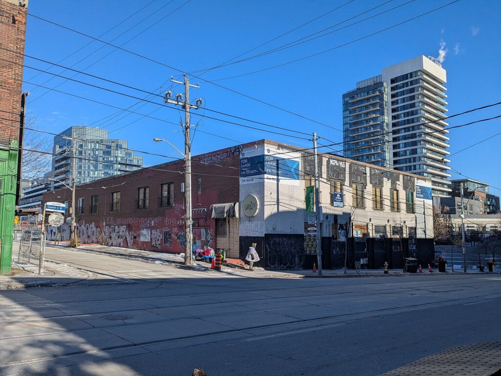 A building on Queen Street West in Toronto