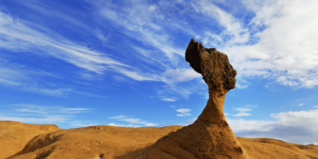 Yehliu Queens Head rock formation near Taipei