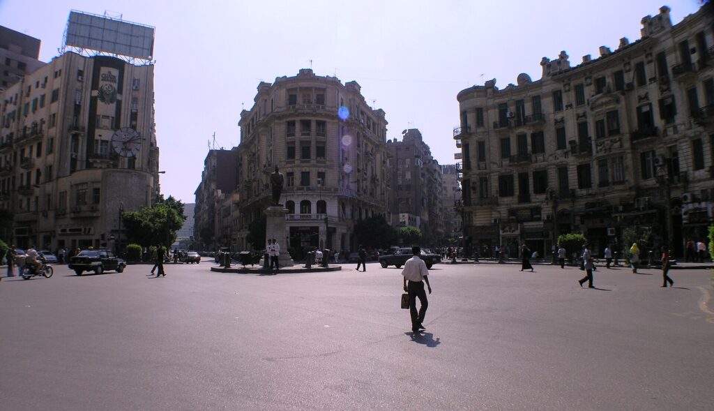 Talaat Harb Square in downtown Cairo