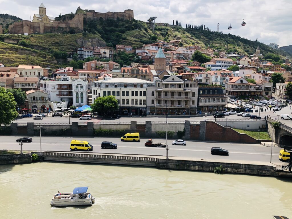 Tbilisi Old Town and Narikala Fortress above the Kura River