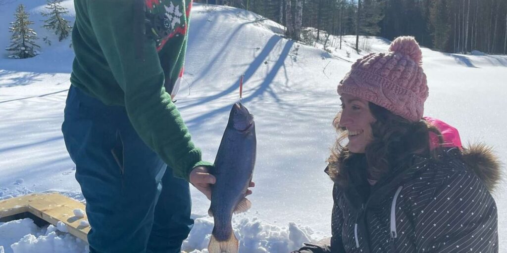 Ice Fishing Experience with Salmon Soup