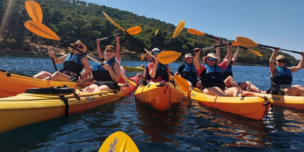Sea kayaking under Marjan Hill